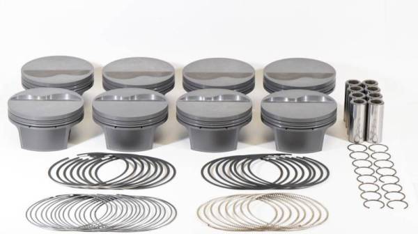 Mahle - Mahle MS Piston Set Ford Flat Top SB 383ci 4.030in Bore 3.75in Stk 6.2in Rod .927 Pin -6cc 10.9 CR - 930173130