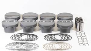 Mahle MS Piston Set Ford Flat Top SB 383ci 4.030in Bore 3.75in Stk 6.2in Rod .927 Pin -6cc 10.9 CR - 930173130