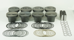 Mahle MS Piston Set Chevy 358ci 4.035in Bore 3.500in Stroke 5.7in Rod .927in Pin -4cc 10.5 CR - 930202535